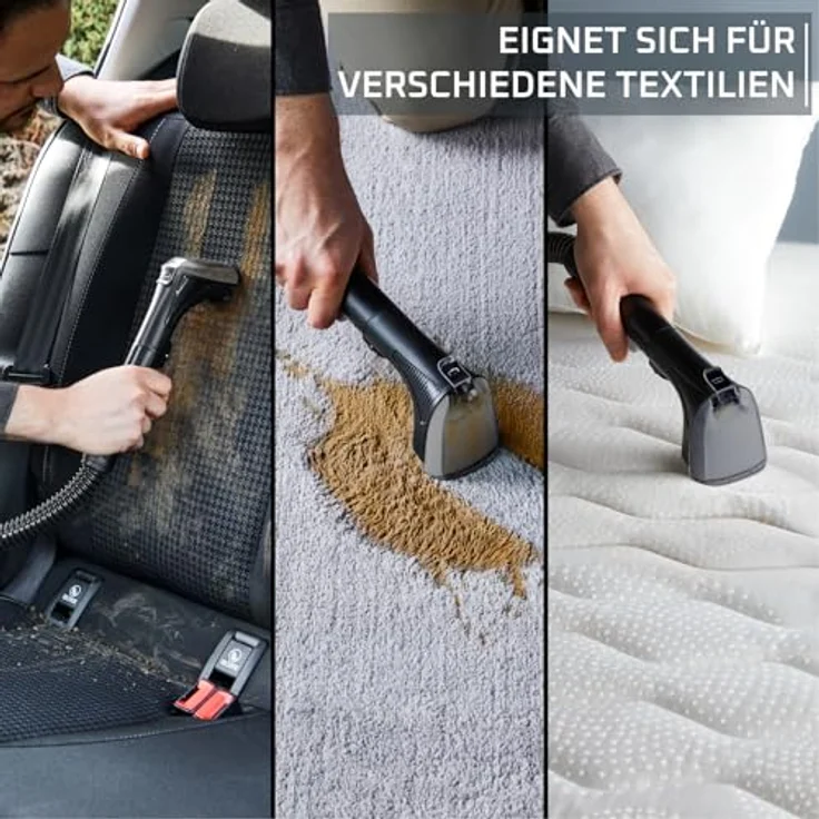Rowenta Clean It IN5010F0, tragbarer Fleckenreiniger mit 12.500 Pascal Saugkraft, schwarz-grau – Bild 7