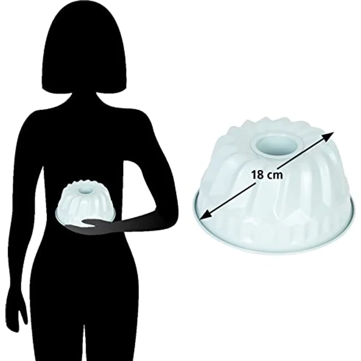 wenco premium Mini-Gugelhupfform, Ø 18 cm, Für kleine Kuchen, Antihaftbeschichtung, Kohlenstoffstahl, Mintgrün (Version 2022) – Bild 3