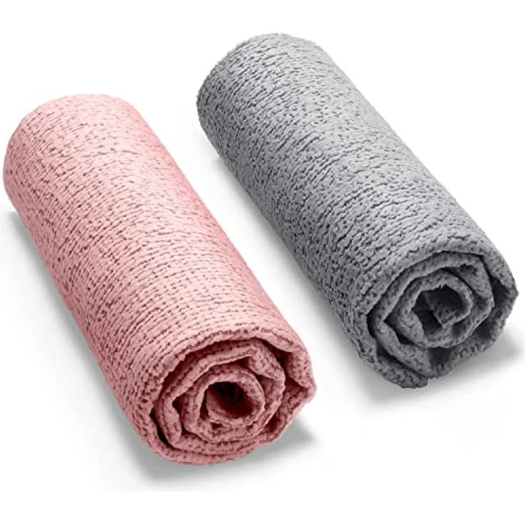 Vileda Actifibre Soft Universal Mikrofasertuch, 100% Mikrofaser für streifenfreie Reinigung, hohe Saugkraft, rosa und grau, 2er Pack – Bild 5