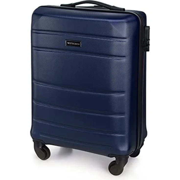 WITTCHEN Handgepäck Trolley Koffer Reisekoffer aus ABS Hartschalen Trolley 4 Rollen Kombinationsschloss Dunkelblau 56-3A-651-90 – Bild 2