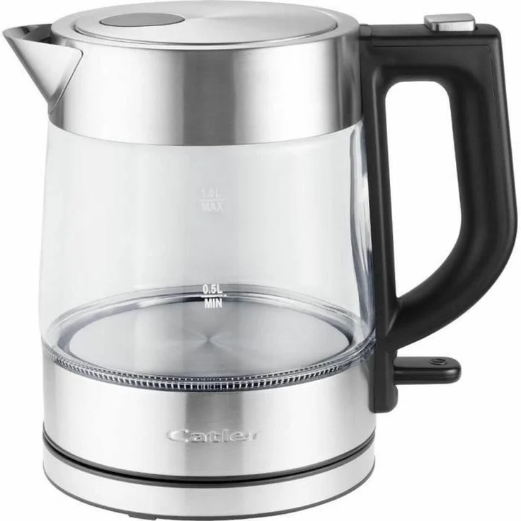 Catler KE 411 Wasserkocher, Glas Edelstahl 2200 W, 1 L, modern und effizient