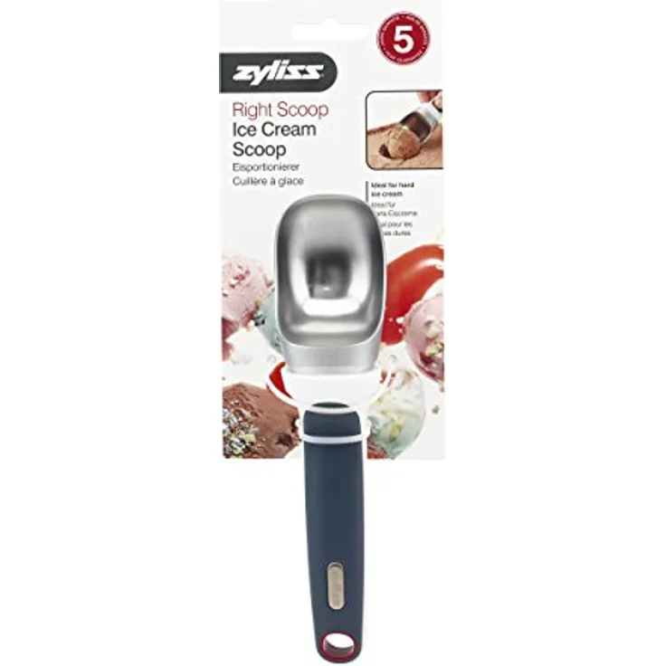 Zyliss Eisportionierer - Eiscremelöffel gleitet auch durch hartgefrorenes Eis, mit Zinklegierung und ergonomischem Griffdesign für müheloses Portionieren – Bild 2
