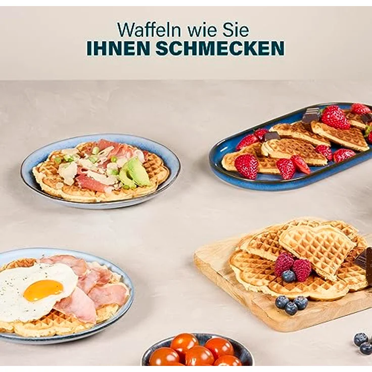 Princess Waffeleisen 132380, mit Herzwaffelform, 1200 Watt, 0,85m Kabellänge, 5 Heizstufen, mit Kontrollleuchte – Bild 6