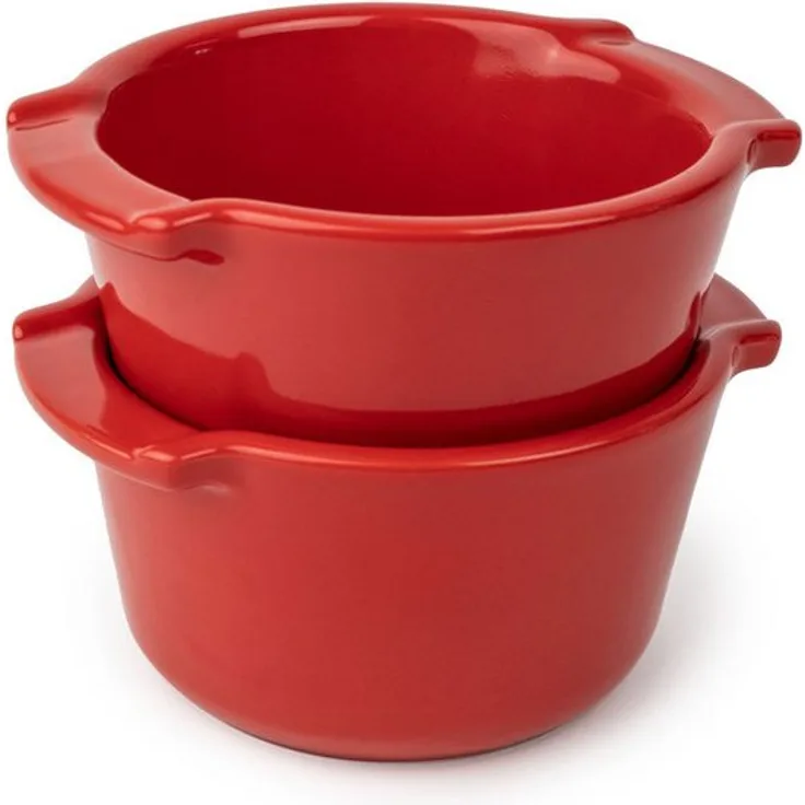 PEUGEOT Mini Auflaufform APPOLIA 11cm Rot, keramik, ofenfest, stapelbar, für Mikrowelle und Gefrierschrank