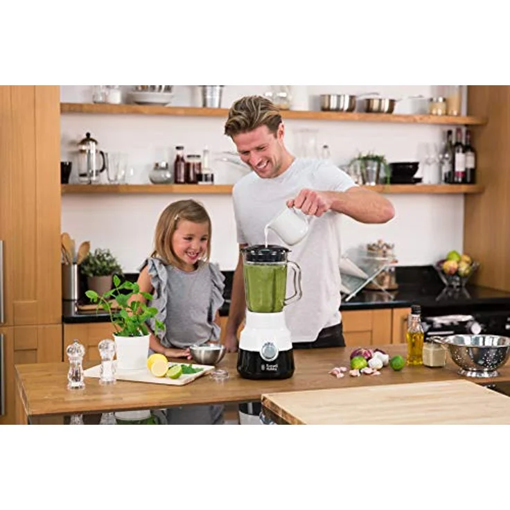 Russell Hobbs Glas-Standmixer Horizon, 22.000 U-min, 0.9 PS-Motor, Impuls--Ice-Crush-Funktion, 1.5l Glasbehälter, Edelstahlmesser, Mixer, elektrischer Zerkleinerer, Smoothie-Maker 24721-56 – Bild 7