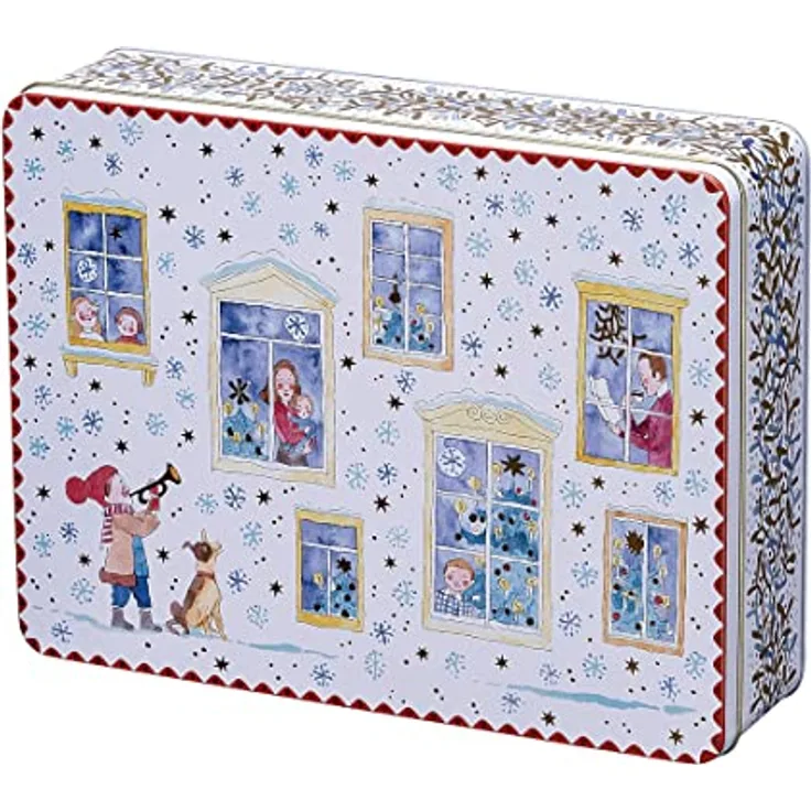 Hutschenreuther Sammelkollektion 22 Weihnachtsabend Set, 3 Plätzchendosen, Mehrfarbig aus hochwertigem Porzellan mit Illustrationen von Renáta Fuciková
