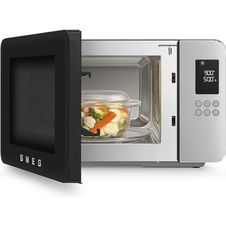 Smeg MOC01BLMEU Kombi-Mikrowelle mit Grill, 4 Garfunktionen, 18 Automatikprogramme, matte schwarze Oberfläche, Inverter-Technologie – Bild 7