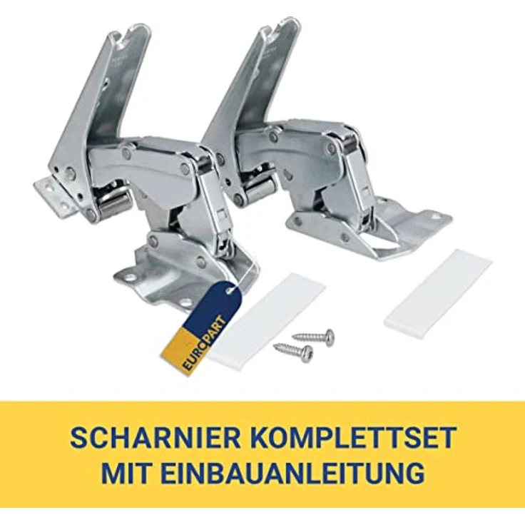 Türscharnier Set wie BOSCH 00481147 für Kühlschrank Gefrierschrank Kühlgefrierkombination L95mm/B54mm/42mm 481147 – Bild 2