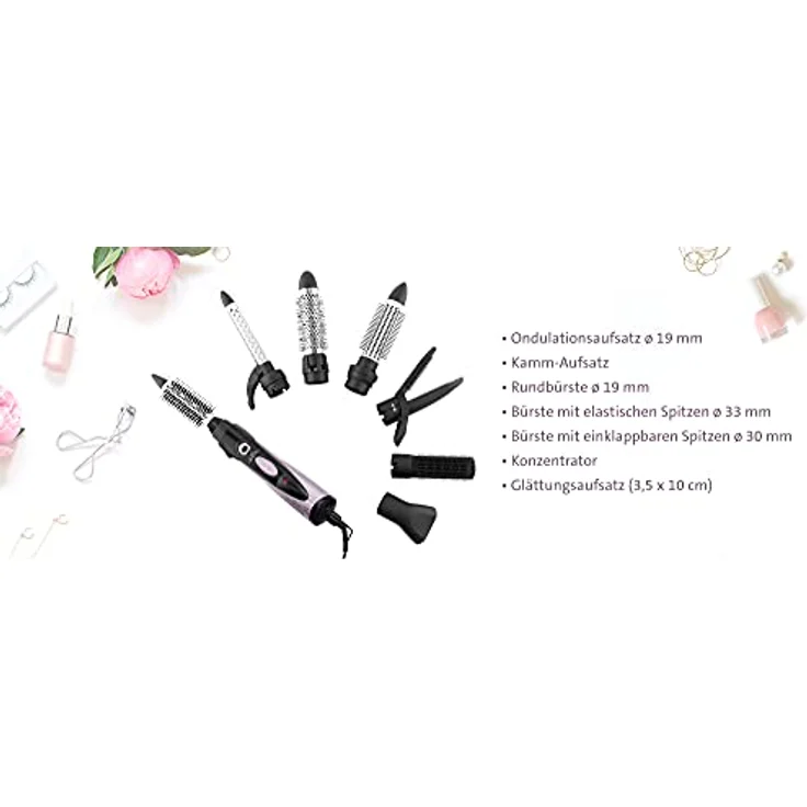 ETA Lockenstab Set Rosalia -1000W, 2 Stufen der Luftströmung und Temperatur, Ionenfunktion, Kühlluftstufe zur Fixierung – Bild 2