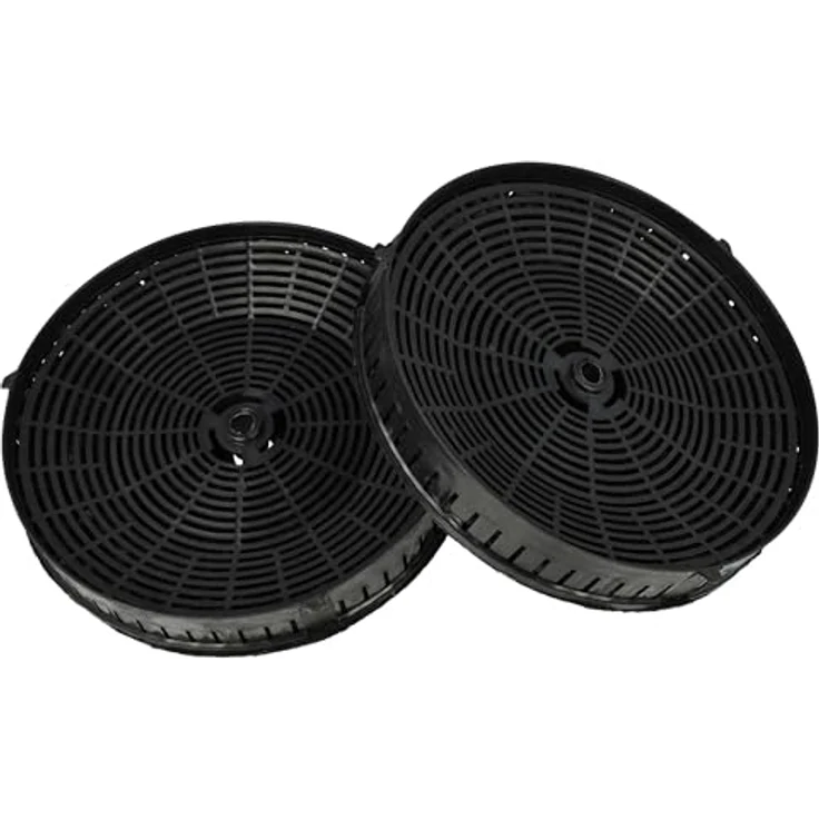 vhbw 2x Aktivkohlefilter kompatibel mit Elica 208355404727, 208355404729, 208355404728, 208355404726, 208355404725 Dunstabzugshaube - 17,2 cm, schwarz - 2er Pack – Bild 2