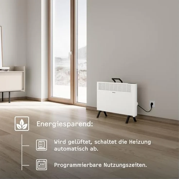 Stiebel Eltron Elektroheizung CNS 2000 Plus LCD move, 2 kW,  TÜV geprüft, Wochentimer, Weiß – Bild 4