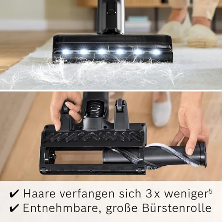 Bosch Akku-Staubsauger Unlimited 9 ProAnimal BKS941PET, MicroClean Technology, LED-Licht, HEPA-Filtersystem, 10 Jahre Motorgarantie, Schnellladegerät, rot – Bild 5