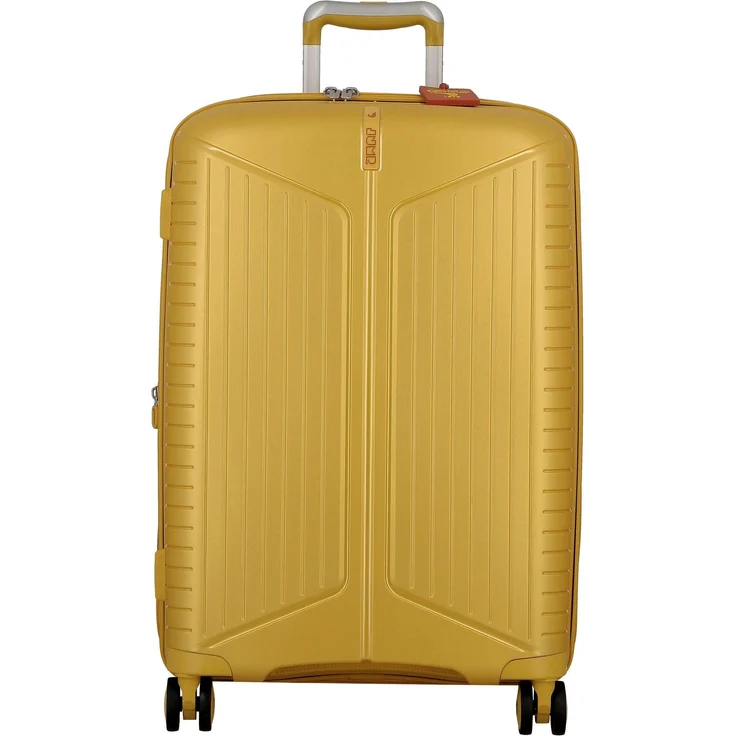 Jump, Koffer, Evae 4 Rollen Trolley 66 cm mit Dehnfalte, Gelb (70 l) – Bild 1
