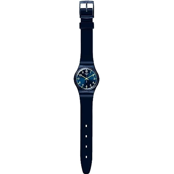 Swatch Sir Blue SO28N702, Armbanduhr mit klassischem Armband, blau