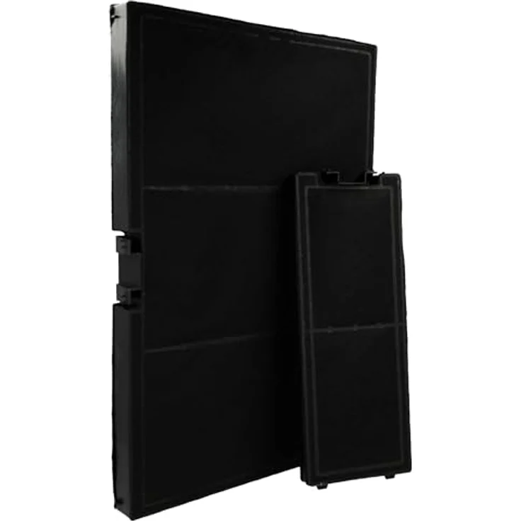 vhbw 2x Filterset kompatibel mit Bosch DWK87CM66, DWK87CM65, DWK87CM60/01, DWK87CM, DWK87BM60B/01 Dunstabzugshaube - Aktivkohlefilter, schwarz – Bild 2