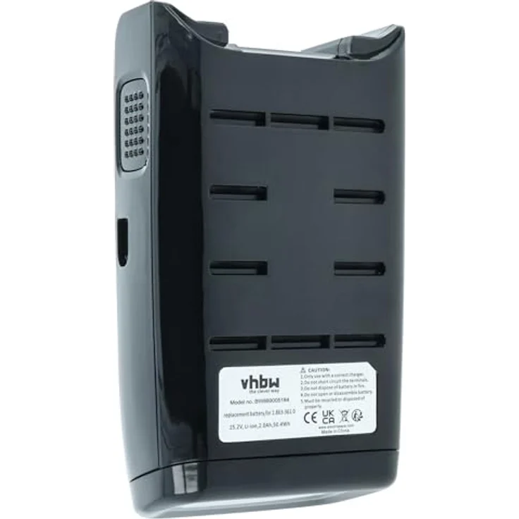 vhbw Akku für Kärcher VC 7 Cordless yourMax, Signature Line Heimroboter, 2000 mAh, 25,2 V, Li-Ion, schwarz – Bild 4
