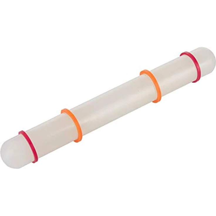Westmark Ausrollstab mit Silikon-Distanzringen, Für Marzipan und Fondant, Kunststoff-Silikon, Länge: 22,5 cm, Durchmesser: 2,5 cm, Rollini, Weiß, 30462280 – Bild 3
