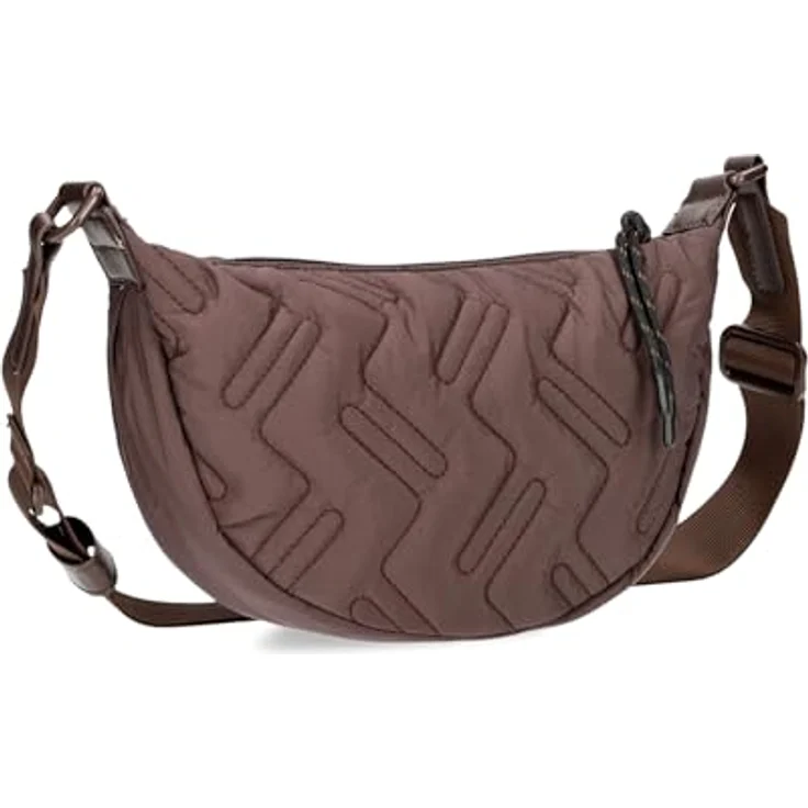 Zwei Cleo Umhängetasche 30 cm, braun, 100% Nylon, 30 cm x 10 cm x 15 cm – Bild 1