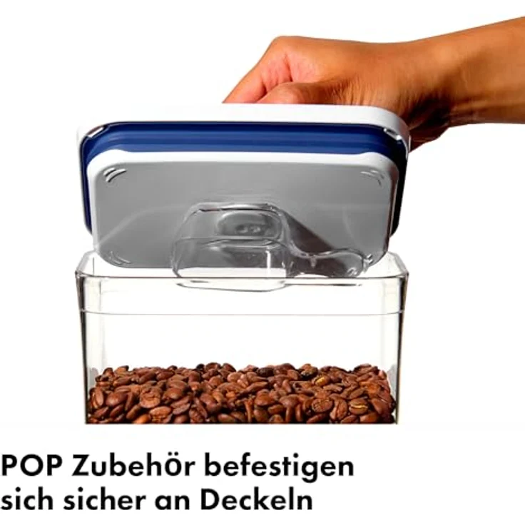 OXO Good Grips Mini-Pop-Behälter-Set, 4-teilig mit integriertem Sieb und silikonischem Ventil zur Vermeidung von Lecks – Bild 2