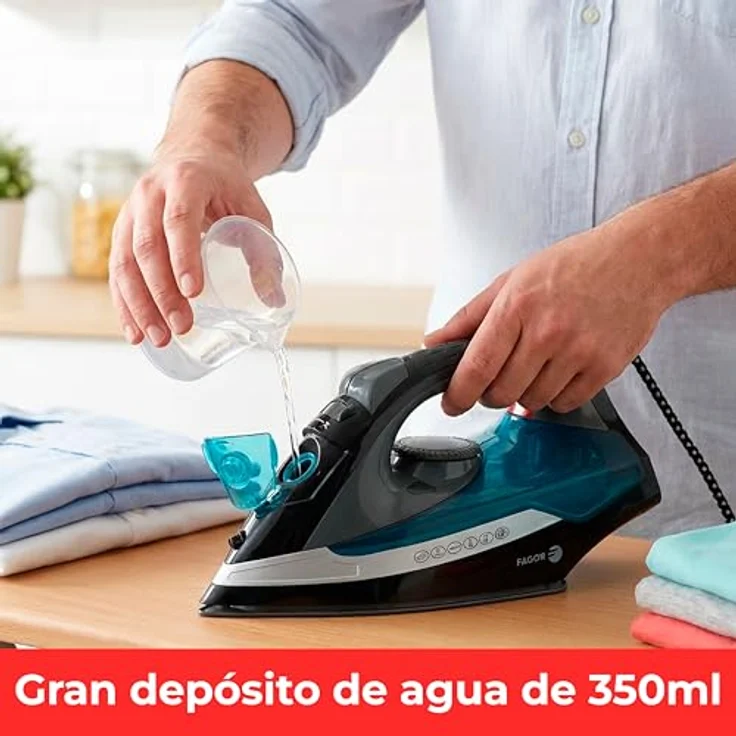 Fagor Commercial Comforta Swell Dampfbügeleisen, 2200 W mit Antihaft-Keramik-Bügelsohle und Dampfstoßfunktion – Bild 3