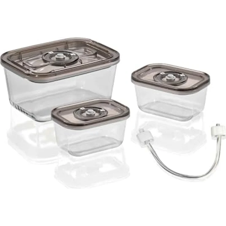 Caso 1177 VacuBoxx Eco-Set Stapelbares Vakuumbehälter-Set, transparent  – Bild 5