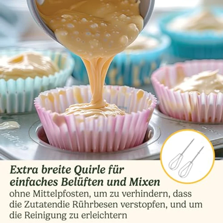 Cuisinart Power Advantage 7-Gang-Handmixer | 200W Motor | 7 Geschwindigkeiten | Aufbewahrungskoffer | Edelstahl-Rührbesen – Bild 4