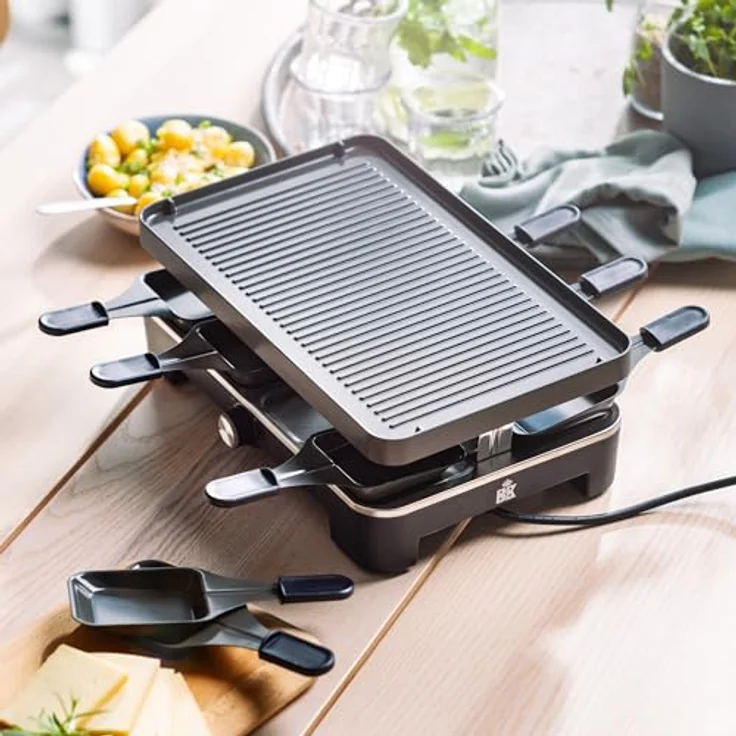 BK Connect Gourmet CC007764-001, Racletteofen mit PFAS-freier Keramik-Nicht-Stick-Beschichtung für 8 Personen, Blau – Bild 4