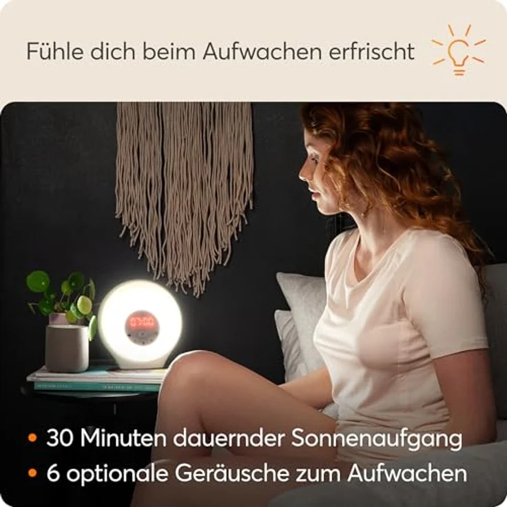 Lumie Sunrise Alarm, Wecker mit Sonnenaufgangs- und Sonnenuntergangseffekt, Klang- und Stimmungslicht, langlebig und einfach zu bedienen – Bild 4