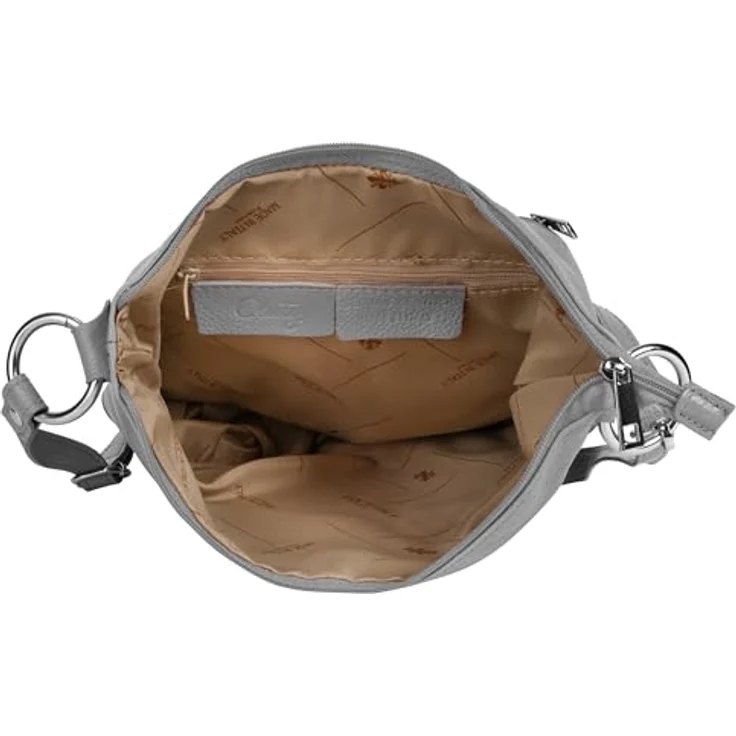 Cluty Umhängetasche, echt Leder, Made in Italy, 1 Hauptfach, verstellbarer Schultergurt, Höhe 26 cm, Breite 24 cm, Tiefe 14 cm – Bild 6