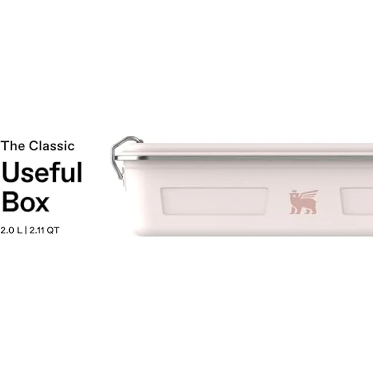 STANLEY 1913 Useful Classic Box 2L, Edelstahl Lunchbox, spülmaschinenfest, BPA-frei, stapelbar, sicherer Verschluss, Rose Quartz – Bild 3