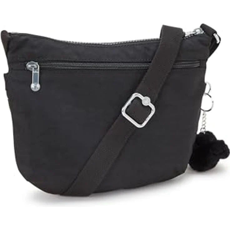KIPLING Umhängetasche Basic Eyes Wide Open, kleines Format in Black Noir, mit mehreren Zipperfächern und verstellbarem Schulterriemen – Bild 3