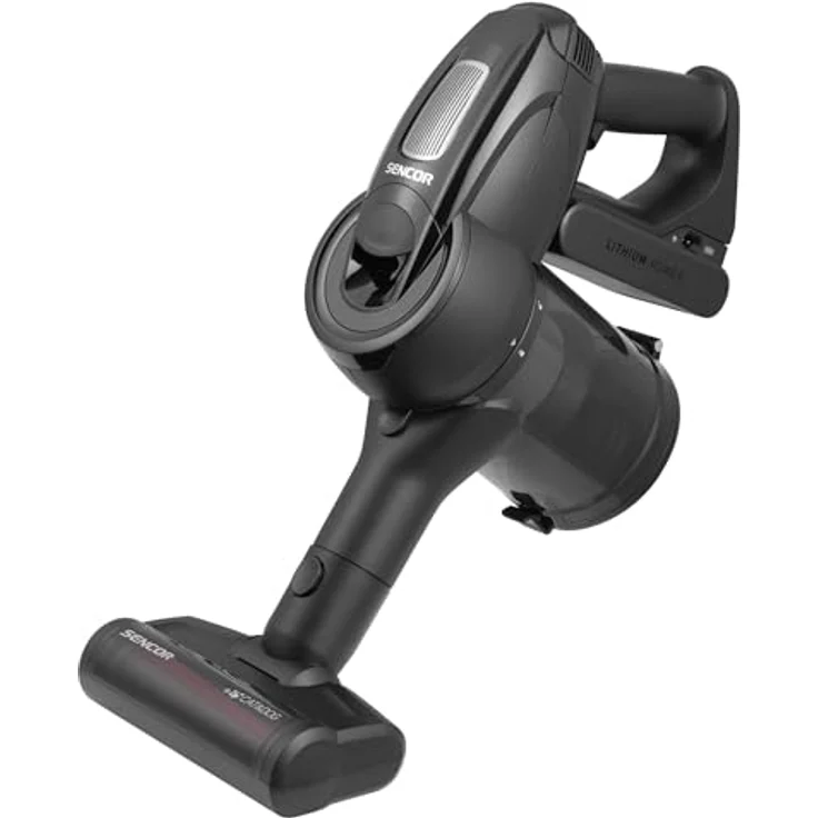 SENCOR 3-in-1 Akku-Staubsauger SVC 8726BK, 400W, 25,2V, 50 Min. Laufzeit, HEPA-Filter, Schwarz, motorisierte Bodenbürste, LED-Beleuchtung – Bild 3