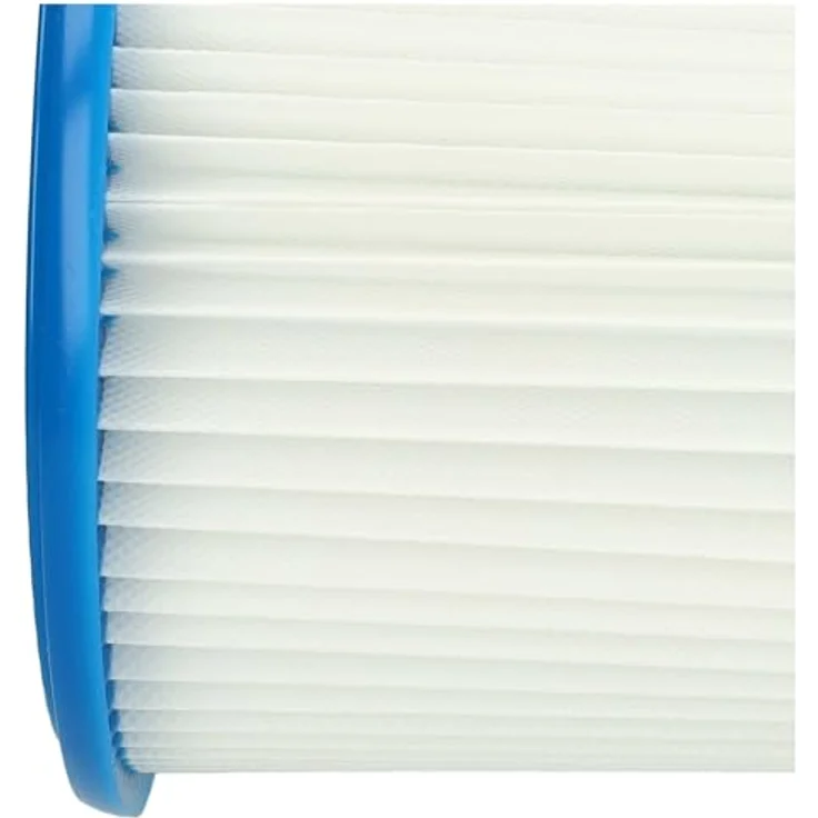 VHBW 4x Faltenfilter Ersatz für Bosch 2607432024, Patronenfilter für Staubsauger, Blau Weiß, 18,6 cm Durchmesser – Bild 5
