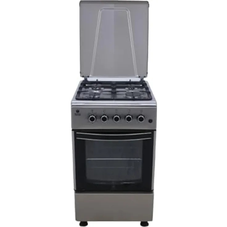 Gasline Gas Standherd 50cm SHGG5060AZU 4 flammig, Gasbackofen mit Thermostat, Grill und Umluft Propangas/Erdgas