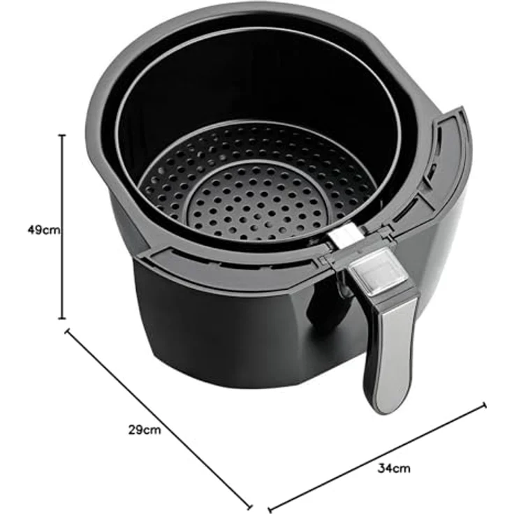Cuisinier 06866 Heißluftfritteuse, Stainless Steel, 3.2 liters, Schwarz – Bild 7