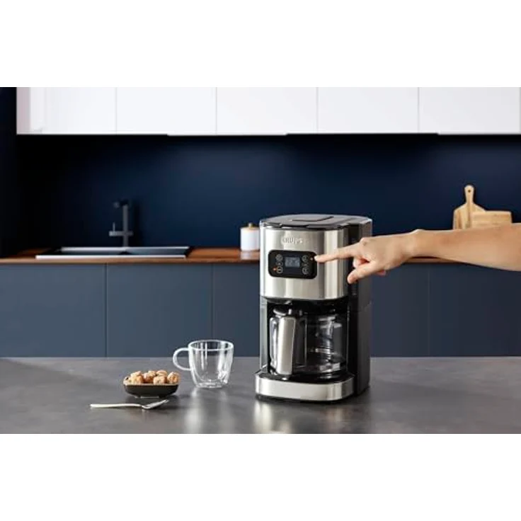 Krups Excellence Kaffeemaschine, 1,25 l, programmierbar, 24 Stunden-Wählfunktion, 1 ? 4 Tassen, Auto-Off, nach 30 Minuten, Tropfschutz, KM480D10, gebürsteter Edelstahl – Bild 10