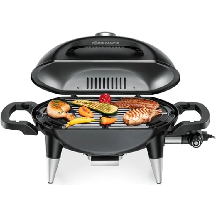 Rommelsbacher Kontaktgrill BBQ 4000, Elektrischer Grill mit Deckel, kompakt, schwarz – Bild 2