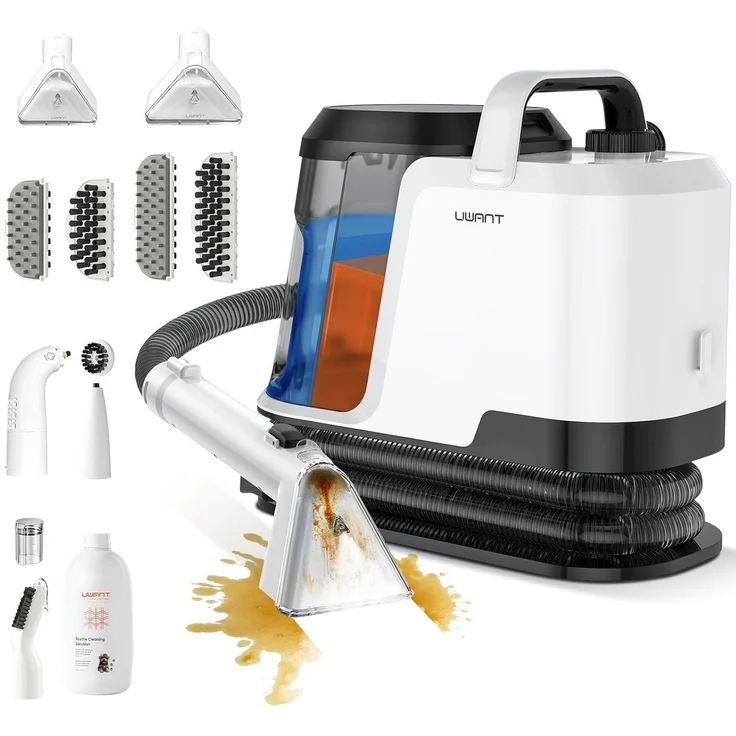 UWANT Uwant Y100 Steam 3-in-1 Teppichreinigungsgerät, 18000PA Saugkraft, 1750 W, 100°C Dampf, Selbstreinigung, beutellos