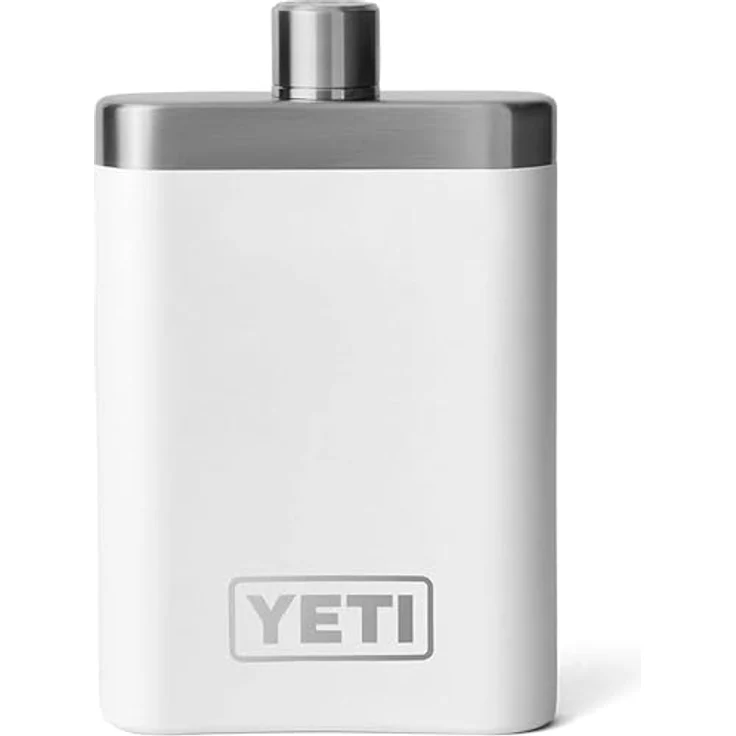 YETI Rambler Flachmann, Edelstahl, 7 oz (207 ml), weiß, spülmaschinenfest, DuraCoat-Farbe, inkl. Trichter – Bild 3