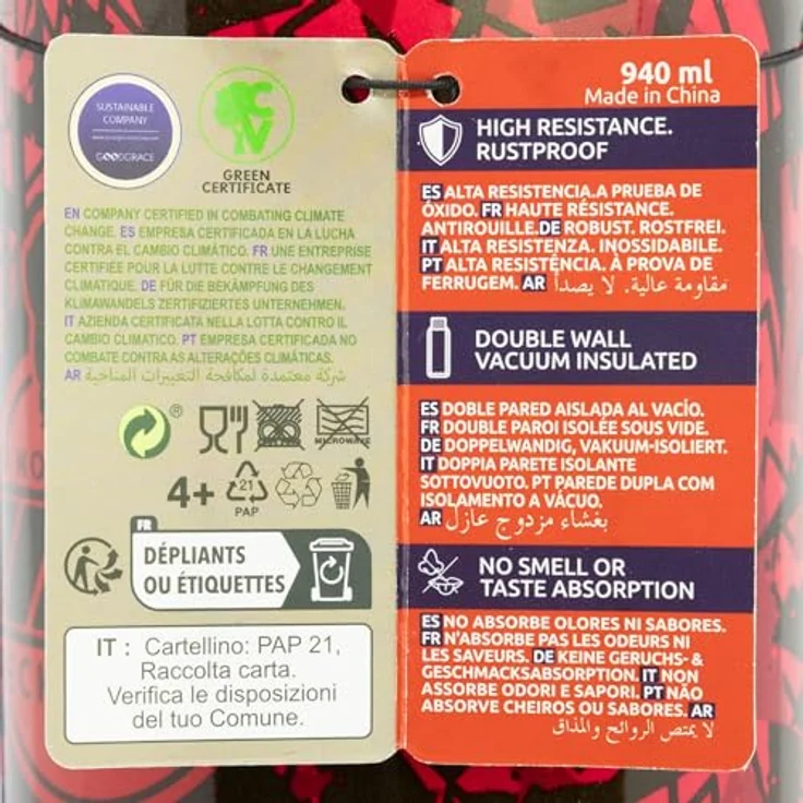 POKÉMON XL Edelstahl-Trinkflasche, wiederverwendbarer Thermobecher mit 940 ml Fassungsvermögen, drehbarem Trinkverschluss und integriertem Strohhalm – Bild 5