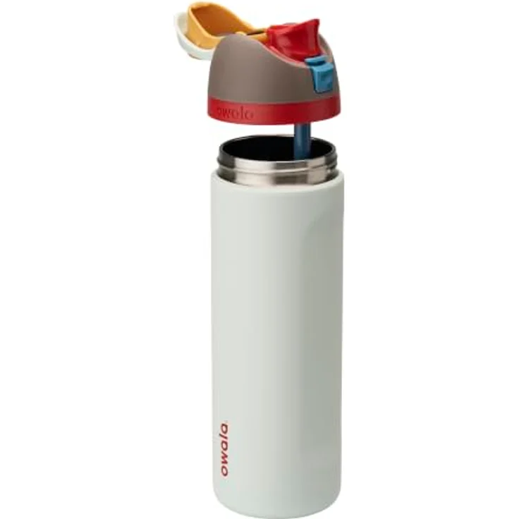Owala FreeSip Isolierte Edelstahl Trinkflasche mit Strohhalm, 710 ml – BPA-frei, auslaufsicher, optimal für Sport und Outdoor, Boneyard – Bild 2