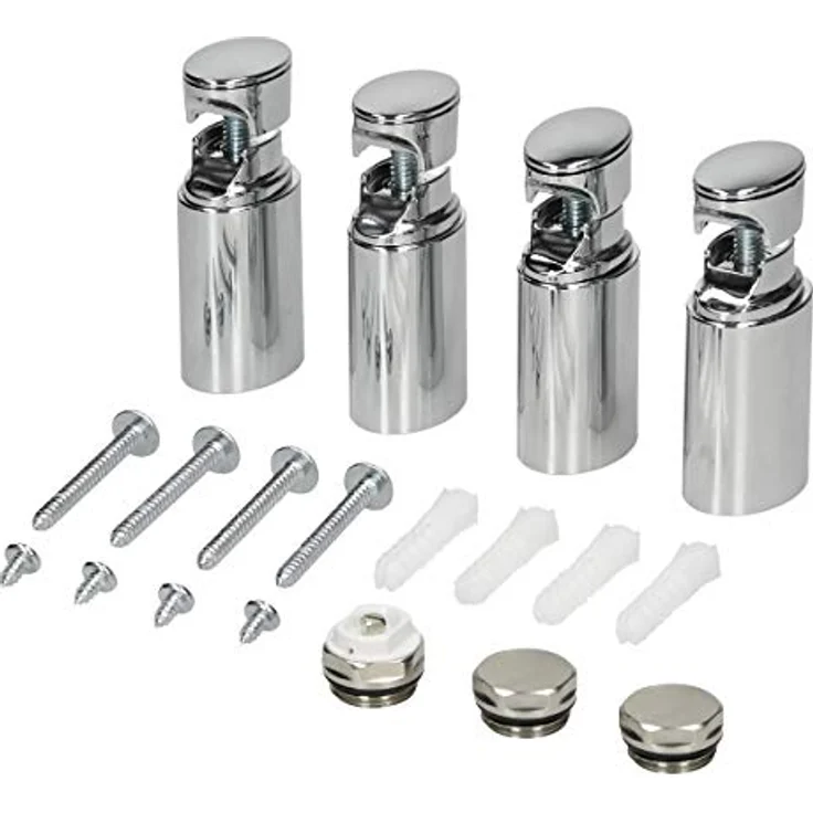 LuxeBath Elektrischer Badheizkörper Sahara 400 x 800 mm, Chrom, gebogen mit 600W Heizstab, digitalem Thermostat, Handtuchwärmer und Heizpatrone – Bild 5