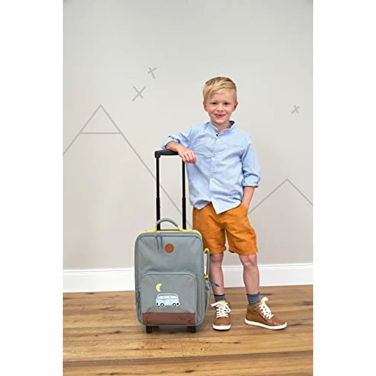 LÄSSIG Kinder Trolley Reisekoffer mit Packriemen und Rollen 18,3 Liter, 46 cm, 3 Jahre/Trolley Adventure Bus – Bild 3