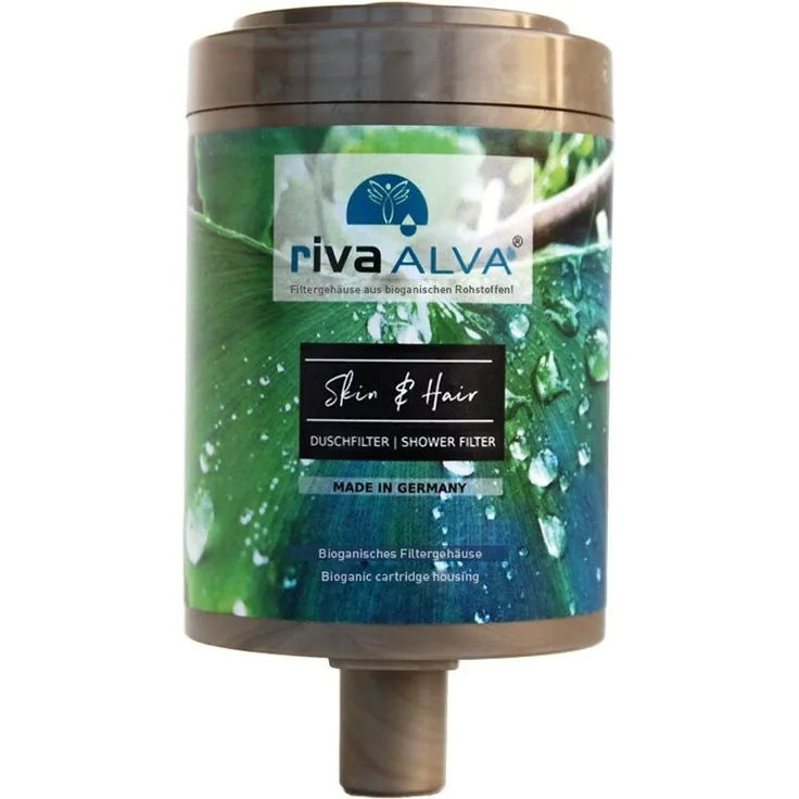 Riva rivaALVA Skin & Hair Ersatzkartusche für Duschfilter | Biologisch abbaubar, Aktivkohleblockfilter, 6-7.000 Liter Filtrationsleistung