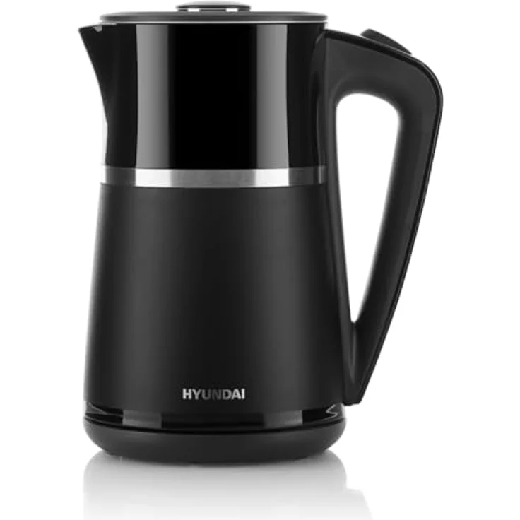 HYUNDAI VK 306 Edelstahl Wasserkocher I Doppelwandiger Wasserkocher I 1.7 Liter I 2200 Watt I Abschaltautomatik I dreifaches Sicherheitssystem – Bild 3