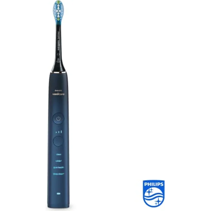 Philips Sonicare DiamondClean HX9911/89 elektrische Zahnbürste der 9000er Serie – Schallzahnbürste, sauberere Zähne und Mundpflege mit 4x C3 Premium Plaque Defense-Bürstenköpfen, Aquamarine – Bild 2