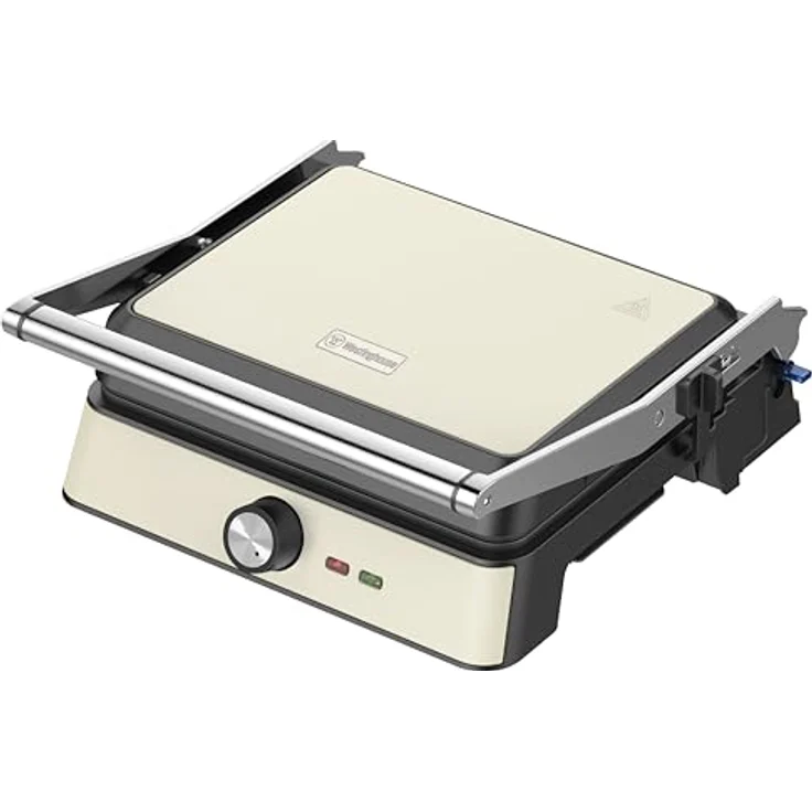 Westinghouse Retro Contact Grill WKCG907WH, 2200 W, Antihaftbeschichtung, höhenverstellbar, 29 x 24 cm Grillfläche – Bild 1