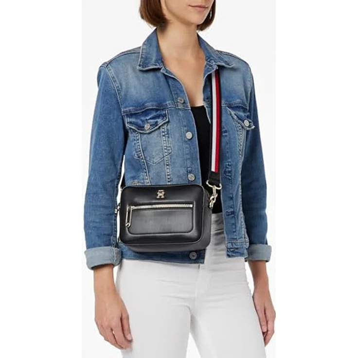 Tommy Hilfiger Iconic Umhängetasche, 21 cm, schwarz, 100% Polyurethan, 21 x 7.5 x 15 cm – Bild 5