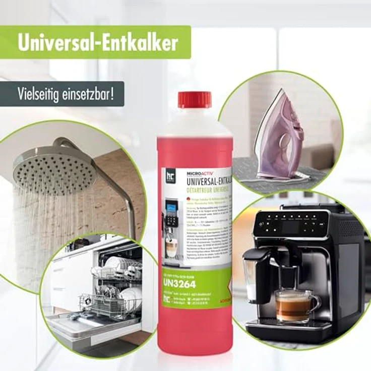 Höfer Chemie 3 x 1 L Universal Entkalker, für alle Kaffeevollautomaten und Geräte, mehrfach verwendbar mit Indikatorflüssigkeit – Bild 3