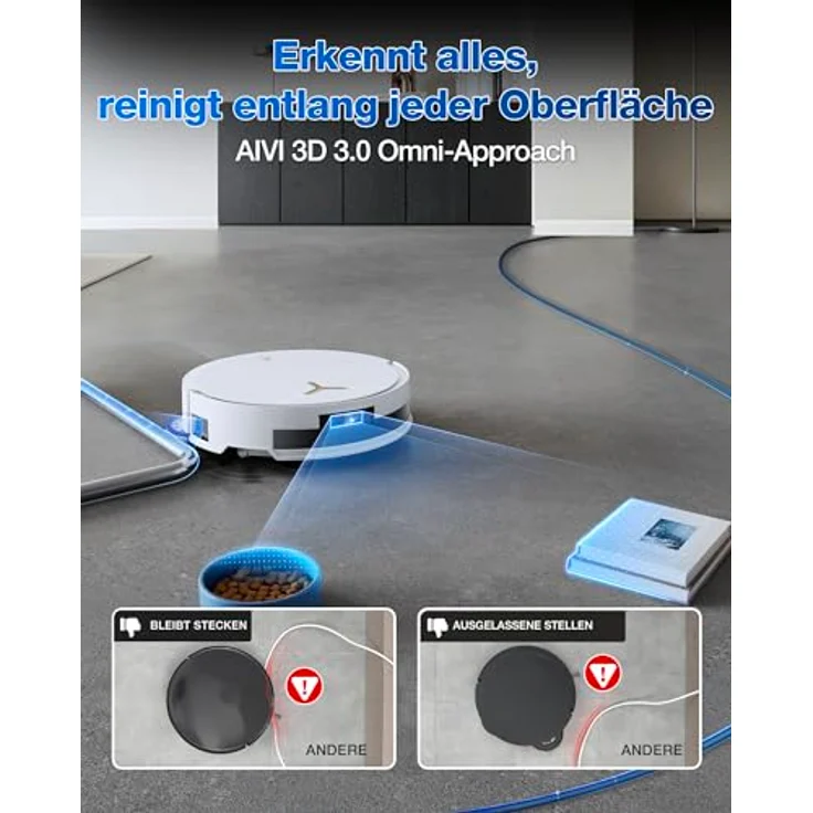 ECOVACS DEEBOT T50 MAX PRO OMNI GEN2, Saugroboter mit 18.500 Pa Saugkraft, Wischfunktion und Beutel, TruEdge 2.0-Technologie – Bild 7